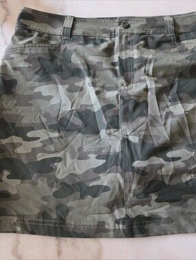 Eddie Bauer Green Camo Cargo Skirt